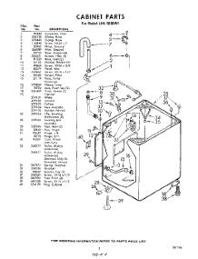 03 - Cabinet parts for Whirlpool Washer LHA5600W1 / from AppliancePartsPros.com