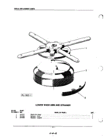 12 - Lower Wash Arm And Strainer parts for Kitchenaid Dishwasher KDIS21 / from AppliancePartsPros.com