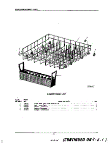 14 - Lower Rack parts for Kitchenaid Dishwasher KDIS21 / from AppliancePartsPros.com