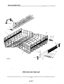 21 - Upper Rack And Track parts for Kitchenaid Dishwasher KDIS21 / from AppliancePartsPros.com