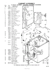 03 - Cabinet parts for Whirlpool Washer LHA5700W0 / from AppliancePartsPros.com