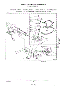 04 - 694670 Burner parts for Whirlpool Dryer LG5321XTN0 / from AppliancePartsPros.com