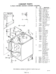 03 - Cabinet parts for Whirlpool Washer LHA5700W1 / from AppliancePartsPros.com
