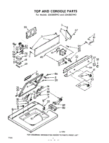 04 - Top And Console parts for Whirlpool Washer LDA5605W2 / from AppliancePartsPros.com