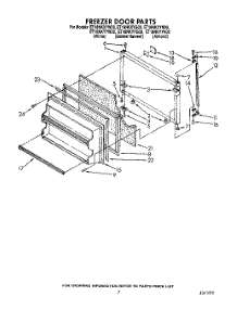 06 - Freezer Door parts for Whirlpool Refrigerator ET18NKYYN00 / from AppliancePartsPros.com