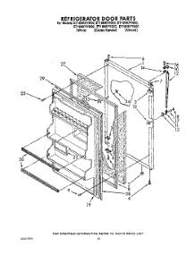 08 - Refrigerator Door, Lit / Optional parts for Whirlpool Refrigerator ET18NKYYN00 / from AppliancePartsPros.com