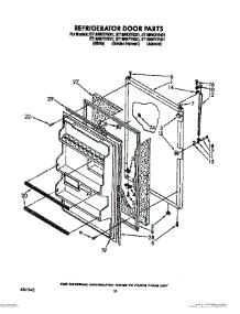 08 - Refrigerator Door, Lit / Optional parts for Whirlpool Refrigerator ET18NKYYN01 / from AppliancePartsPros.com