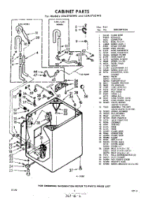 02 - Cabinet parts for Whirlpool Washer LDA5700W0 / from AppliancePartsPros.com