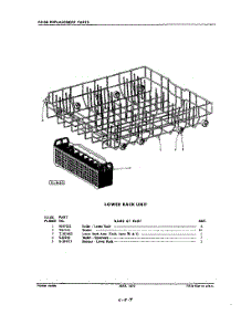21 - Lower Rack parts for Kitchenaid Dishwasher KDR66 / from AppliancePartsPros.com
