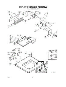 04 - Top And Console Assembly parts for Whirlpool Washer LSA3340W7 / from AppliancePartsPros.com