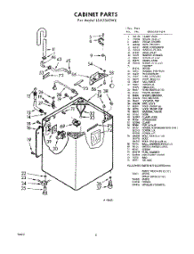 02 - Cabinet parts for Whirlpool Washer LSA3340W8 / from AppliancePartsPros.com