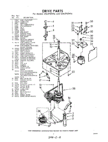 03 - Drive parts for Whirlpool Washer LDA5700W4 / from AppliancePartsPros.com