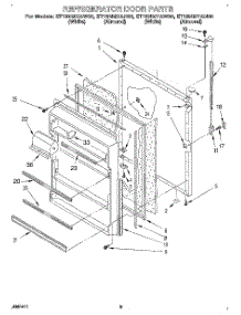 07 - Refrigerator Door parts for Whirlpool Refrigerator ET18NMXAN00 / from AppliancePartsPros.com