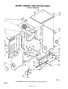04 - Dryer Cabinet And Motor parts for Whirlpool Washer Dryer Combo LT5000XLW0 / from AppliancePartsPros.com