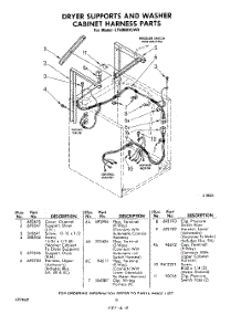 08 - Dryer Supports And Washer Cabinet H parts for Whirlpool Washer Dryer Combo LT5000XLW0 / from AppliancePartsPros.com