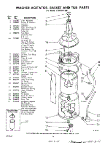 14 - Washer Agitator, Basket And Tub parts for Whirlpool Washer Dryer Combo LT5000XLW0 / from AppliancePartsPros.com
