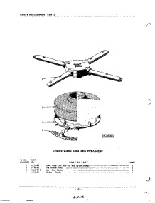 12 - Lower Wash Arm And Strainers parts for Kitchenaid Dishwasher KDR67B / from AppliancePartsPros.com