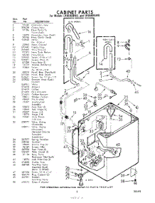 03 - Cabinet parts for Whirlpool Washer LHA5805W0 / from AppliancePartsPros.com