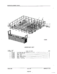 24 - Lower Rack parts for Kitchenaid Dishwasher KDR68 / from AppliancePartsPros.com