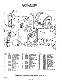 06 - Bulkhead parts for Whirlpool Dryer LG5601XKW0 / from AppliancePartsPros.com