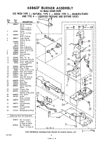 08 - 688637 Burner Assembly parts for Whirlpool Dryer LG5601XKW0 / from AppliancePartsPros.com