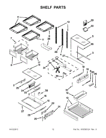 06 - Shelf Parts parts for Kitchenaid Refrigerator KFIV29PCMS00 / from AppliancePartsPros.com