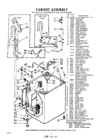 02 - Cabinet parts for Whirlpool Washer LDA5705W3 / from AppliancePartsPros.com