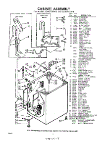 02 - Cabinet parts for Whirlpool Washer LDA5705W4 / from AppliancePartsPros.com