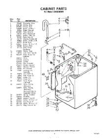 03 - Cabinet parts for Whirlpool Washer LHA6300W0 / from AppliancePartsPros.com
