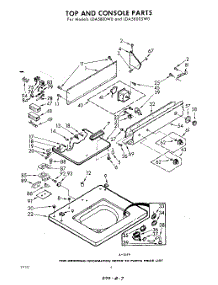 04 - Top And Console parts for Whirlpool Washer LDA5800W0 / from AppliancePartsPros.com