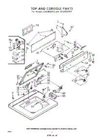 04 - Top And Console parts for Whirlpool Washer LDA5800W2 / from AppliancePartsPros.com