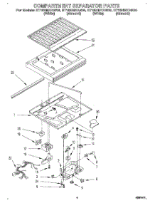 03 - Compartment Separator parts for Whirlpool Refrigerator ET18NMYAN00 / from AppliancePartsPros.com