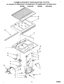 03 - Compartment Separator parts for Whirlpool Refrigerator ET18NMYAN01 / from AppliancePartsPros.com