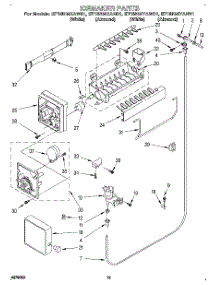 08 - Icemaker, Lit / Optional parts for Whirlpool Refrigerator ET18NMYAN01 / from AppliancePartsPros.com