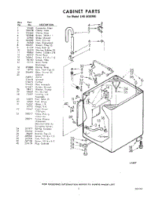 03 - Cabinet parts for Whirlpool Washer LHA6400W0 / from AppliancePartsPros.com