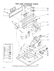 06 - Top And Console parts for Whirlpool Washer LHA6400W0 / from AppliancePartsPros.com
