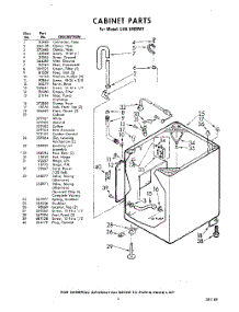 03 - Cabinet parts for Whirlpool Washer LHA6400W1 / from AppliancePartsPros.com