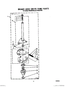 14 - Brake And Drive Tube parts for Whirlpool Washer Dryer Combo LT5004XVN0 / from AppliancePartsPros.com