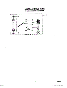 16 - Miscellaneous parts for Whirlpool Washer Dryer Combo LT5004XVN0 / from AppliancePartsPros.com