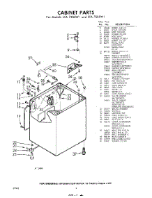 02 - Cabinet parts for Whirlpool Washer LFA7000W1 / from AppliancePartsPros.com
