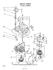 04 - Drive parts for Whirlpool Washer LHA6480W0 / from AppliancePartsPros.com