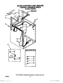06 - Dryer Supports And Washer Cabinet H parts for Whirlpool Washer Dryer Combo LT5100XVN0 / from AppliancePartsPros.com