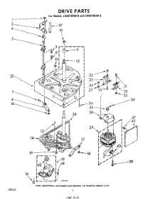 02 - Drive parts for Whirlpool Washer LHA6700W0 / from AppliancePartsPros.com