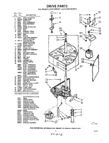 03 - Drive parts for Whirlpool Washer LXA5305W1 / from AppliancePartsPros.com