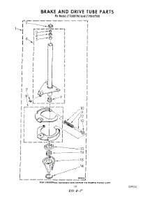 13 - Brake And Drive Tube parts for Whirlpool Washer Dryer Combo LT7000XTF0 / from AppliancePartsPros.com