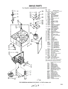 03 - Drive parts for Whirlpool Washer LXA5305W3 / from AppliancePartsPros.com