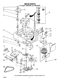 04 - Drive parts for Whirlpool Washer LHA6700W2 / from AppliancePartsPros.com