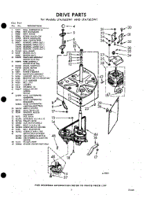 03 - Drive parts for Whirlpool Washer LFA7600W1 / from AppliancePartsPros.com