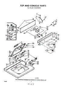 04 - Top And Console parts for Whirlpool Washer LDA6380W1 / from AppliancePartsPros.com