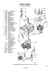 03 - Drive parts for Whirlpool Washer LDA6400W0 / from AppliancePartsPros.com